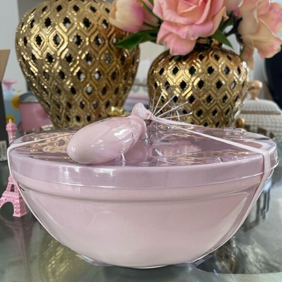 Rae Dunn HOP TO IT Pink Mixing Bowl with matching BEAT IT Whisk Gift Set - Picture 7 of 9